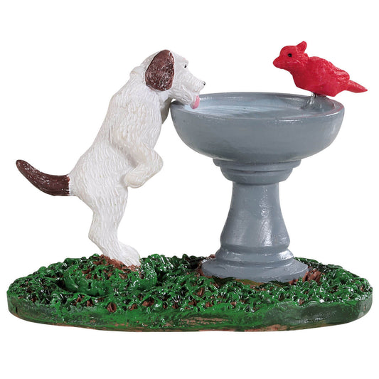 Lemax Dog At The Water Fountain