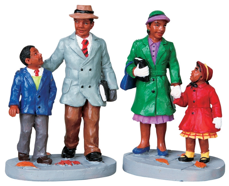 Lemax Going To Church - 2 Piece Set
