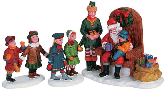 Lemax Visiting Santa - 3 Piece Set