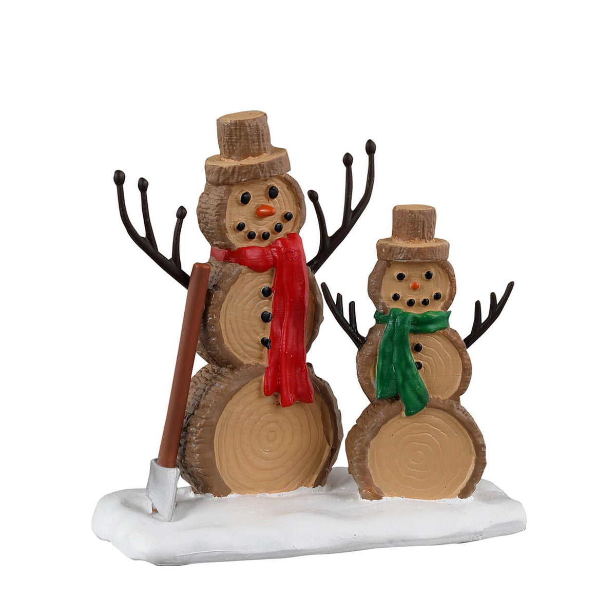 Lemax Log Snowmen