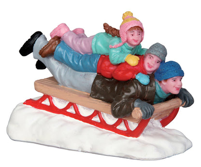 Lemax Sledding With Dad
