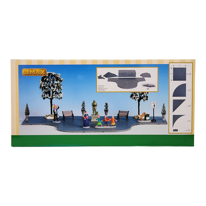 Lemax Complete Plaza Sidewalk - 32 Pieces