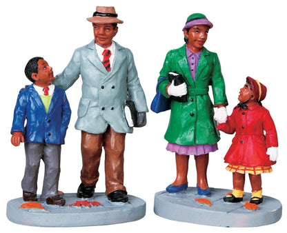 Lemax Going To Church - 2 Piece Set